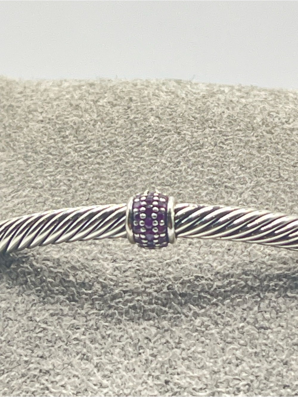 David Yurman 5mm Cable Classics Bracelet with Pink Diamonds - Picture 2 of 10